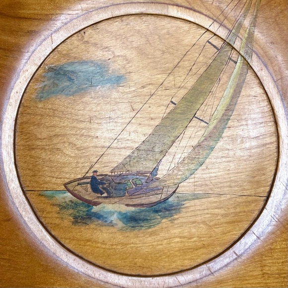 Boat Painting on Wood - Picture 2 of 4